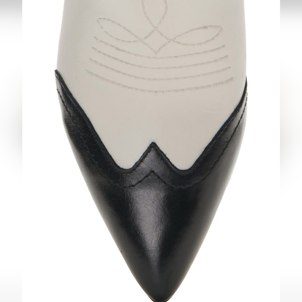 Vince Camuto Saiovell Leather Ankle Cowboy Heeled Western Boot Designer #641 - Picture 5 of 16